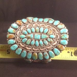 Vintage Navajo cluster turquoise bracelet